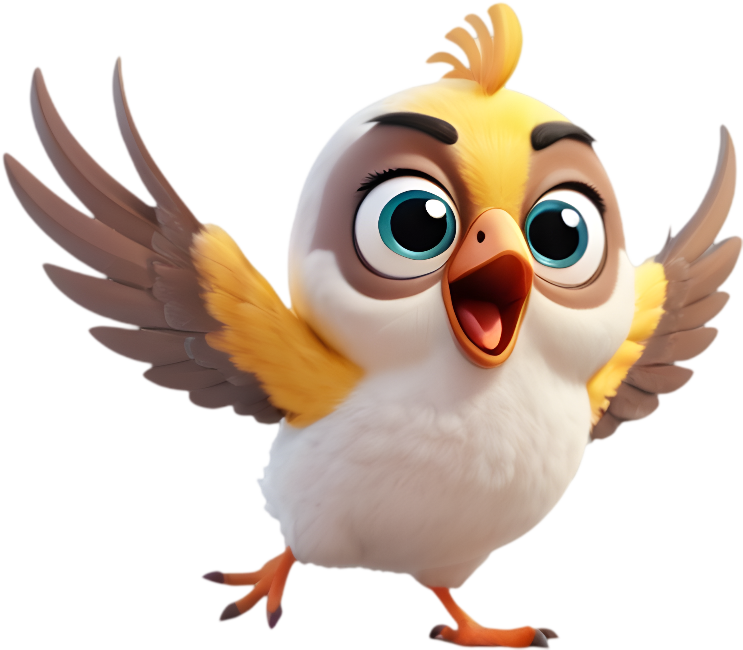 Illustration of the BirdTune mascot, a cheerful cartoon bird